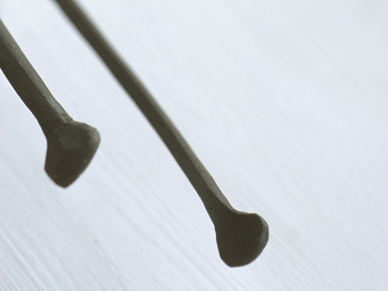 A FERRO E FUOCO . Kaminbesteck mit Wandhalterung