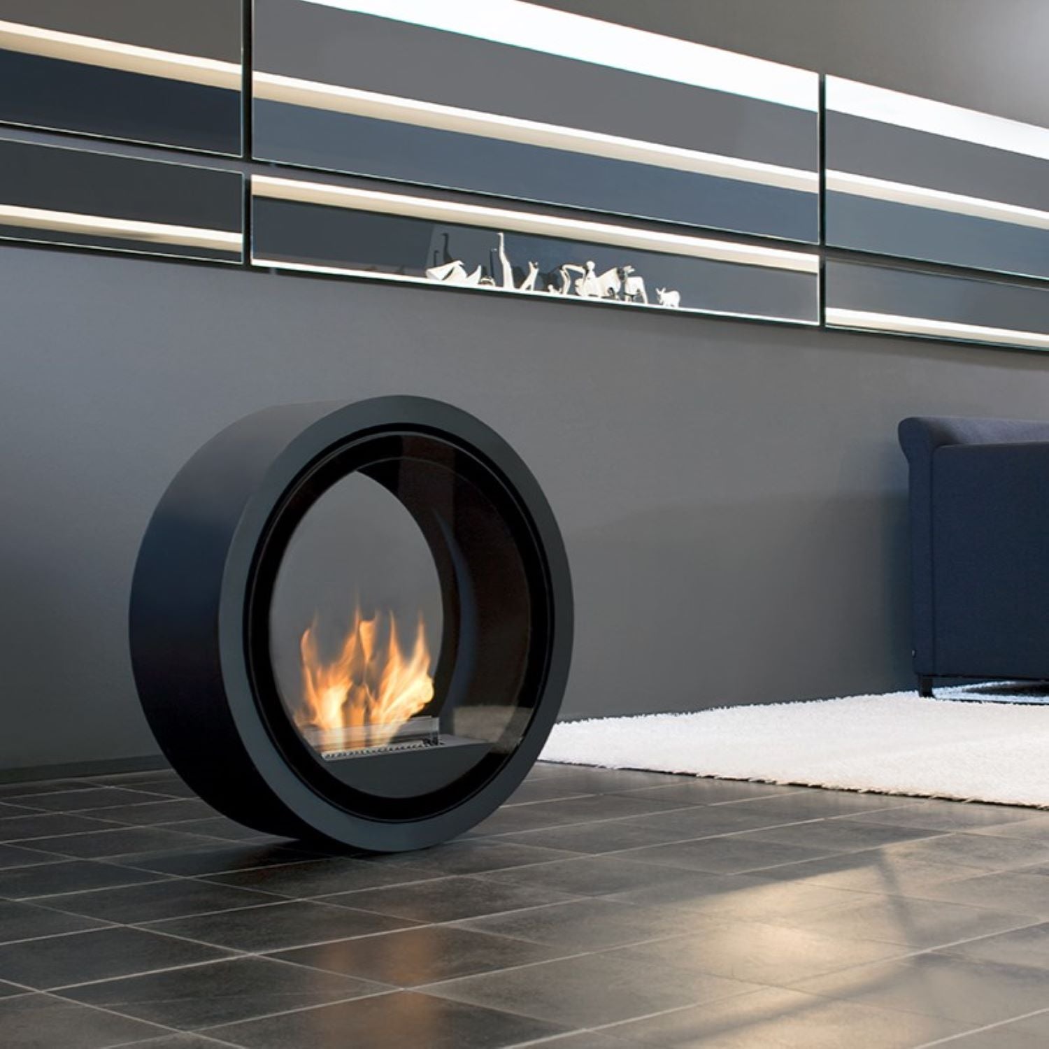 ROLL FIRE . Rollable fireplace